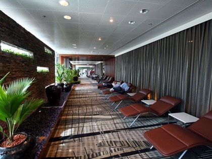 Área de relaxamento do aeroporto (Foto: Divulgação/Changi Airport Group)